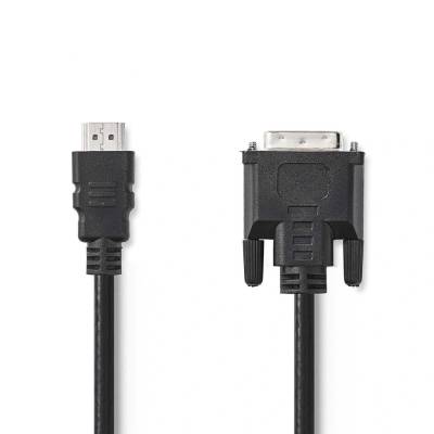 Nedis Кабел Nedis, HDMI - DVI 24+1, 5м , Черен (CCGP34800BK50)