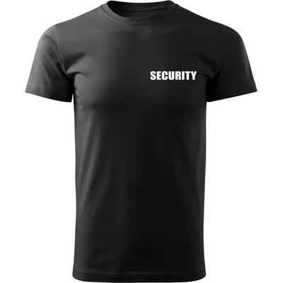 DRAGOWA Тениска с надпис security, черна (security-tshirt)