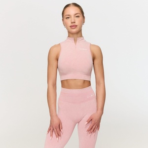 GymBeam Безшевен спортен сутиен Fierce Baby Pink XS