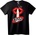 NOONEBRAND Тениска Шшш! Червени Устни - S, Black