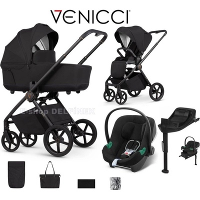 Venicci CLARO 4v1 Cybex Aton B2 + základna 2025 Noir