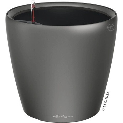 Lechuza Plastový samozavlažovací kvetináč Classico Color LS 22 x 20,5 cm antracitový