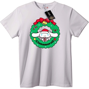 NOONEBRAND Тениска Cinnamoroll Коледен Венец - S, White