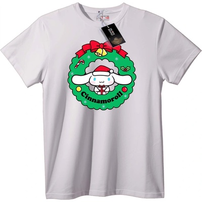 NOONEBRAND Тениска Cinnamoroll Коледен Венец - S, White