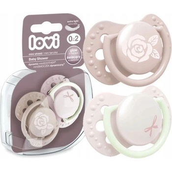 Lovi silikon dynamické cumlíky Baby Shower Girl růžová
