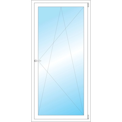 Okna Hned Plastové okno 850 x 1750 mm bílé otevíravé a sklopné pravé