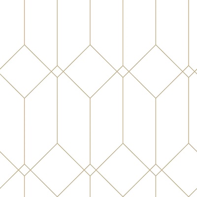 Esta Home 139223 Bílá geometrická vliesová tapeta na zeď zlaté linie rozměry 0,53 x 10,05 m