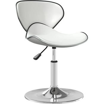 vidaXL Трапезен стол, бял, изкуствена кожа (3088595)