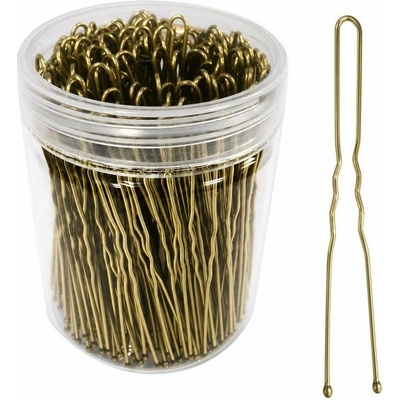 Sada vlásenek do vlasů – 160 ks (7 cm) Zlatá