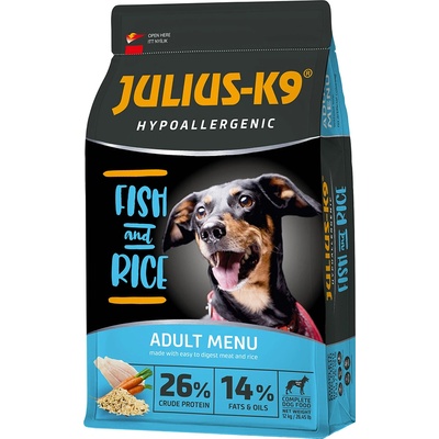 Julius-K9 12кг High Premium Adult Hypoallergenic JULIUS K-9, суха храна за кучета - с риба