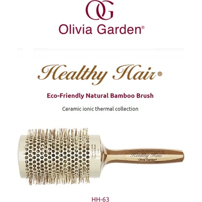 Olivia Garden Healthy Hair Bamboo termálne kefa na vlasy HH63 63 mm