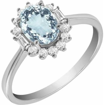 Eppi Akvamarínový prsteň s diamantmi Eris R31147