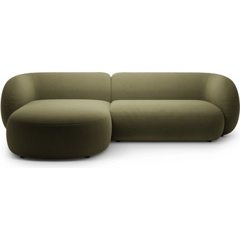 Micadoni Зелен кадифен ъглов диван (ляв ъгъл) Kate - Micadoni (MIC_LC_44_F1_KATE3)