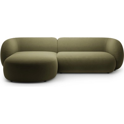 Micadoni Зелен кадифен ъглов диван (ляв ъгъл) Kate - Micadoni (MIC_LC_44_F1_KATE3)