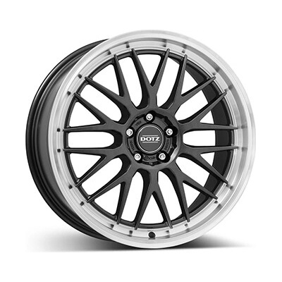 DOTZ Bilbao 8x18 5x114.3 ET45 matt gunmetal polished lip
