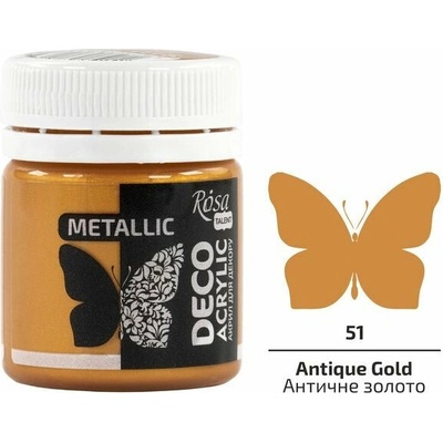 Rosa Talent Acrylic for decor metallic 20 ml 51 antique gold