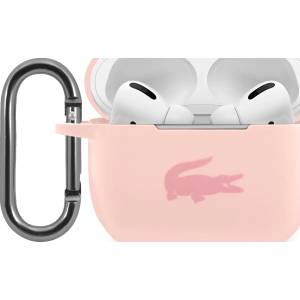 Lacoste Liquid Silicone лъскава калъфка с лого за AirPods Pro розова (LCAPSI)