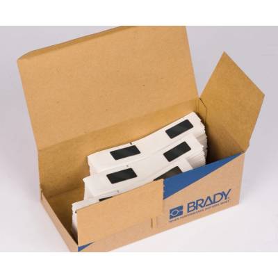 Brady M6-07-7593-BK / 312034, Етикети за подмяна на гравирани табели, 18 mm x 35 mm (312034)