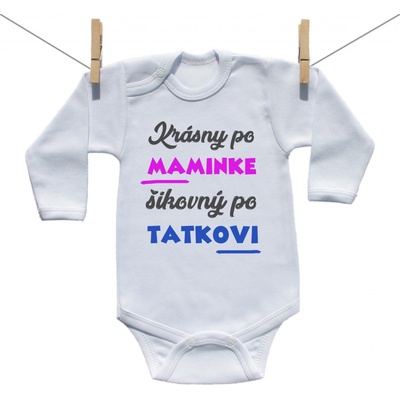 Body s dlhým rukávom Krásny po maminke šikovný po tatkovi