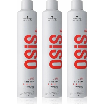Schwarzkopf Professional Osis+ Schwarzkopf Professional Osis+ Freeze lak na vlasy se silnou fixací 500 ml kosmetická sada – Hledejceny.cz