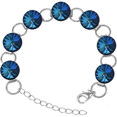 For You náramok Swarovski elements rivoli modrý BERMUDA BLUE Nar-riv-10-07