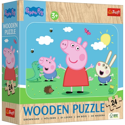 Trefl - Puzzle Peppa Pig: Meet lovely Peppa wooden - 1 - 39 piese