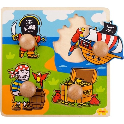Bigjigs vkladacie puzzle Piráti