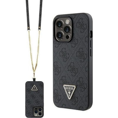 GUESS Кейс Guess GUHCP13LP4TDSCPK за iPhone 13 Pro / 13, черен, Crossbody 4G Metal Logo (3666339146740)