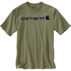 Carhartt Мъжка тениска Carhartt Core Logo S/S T-shirt - Dusty Olive - размер XS (016-7684-1311)