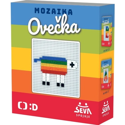 Teddies Mozaika Duháček plast 380 dílků v krabici 15x17,5x5,5cm
