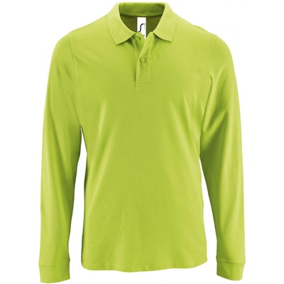 Soľs Perfect Lsl pánske polo tričko dlhý rukáv apple green
