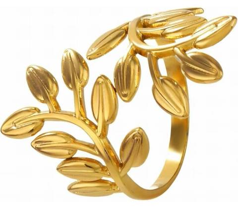 Glanzio Prsteň Golden Leaf 87608
