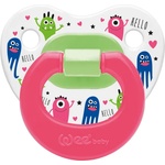 Wee Baby Ортодонтска залъгалка Wee Baby, 6-18 месеца, розова с чудовища (834) - ozone