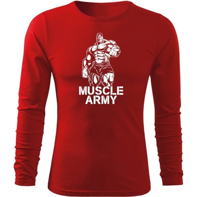 Dragowa Fit-T tričko s dlhým rukávom muscle army man červené