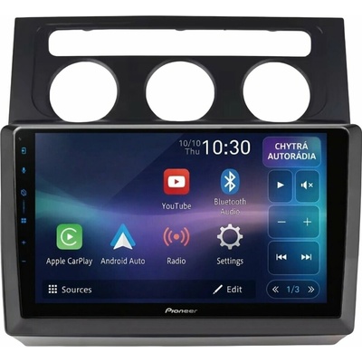 Pioneer SPH-PF97BT VW Touran 1 digitální klimatizace