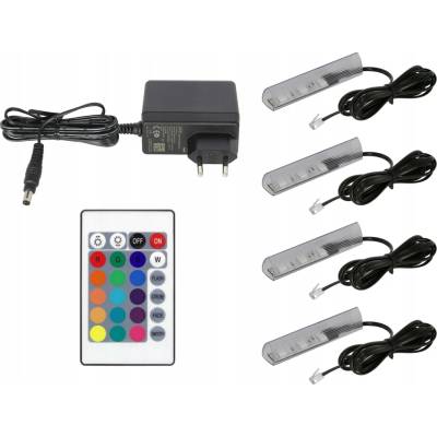 Osvětlovací klipy AQUALED 4 ks 3 W 12V DC 7 cm vícebarevné