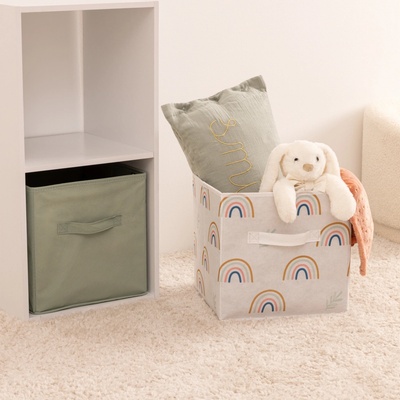 Atmosphera for Kids Úložné boxy na hračky Duha zelené 2 ks 29x29x29 cm – Zboží Dáma