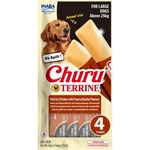 Inaba Foods Dog Churu Terrine - Лакомство за кучета, фин крем с Пиле и Фъстъчено масло, 4 броя х 54 грама, Япония EUD544