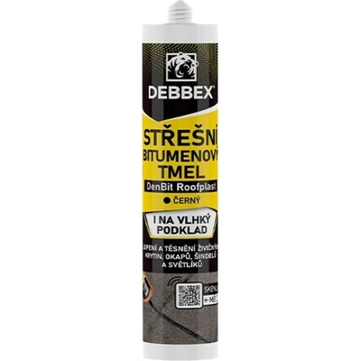 DEBBEX by Den Braven Střešní bitumenový tmel DenBit Roofplast 310ml Balení: 280 ml, Typ obalu: kartuše