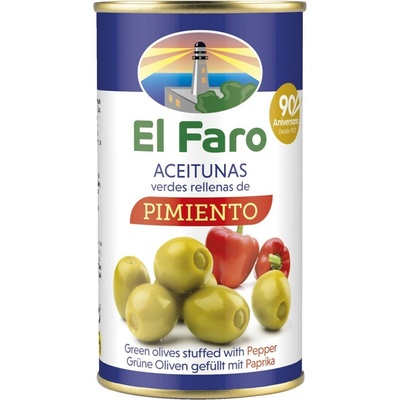 El Faro Zelené olivy s paprikou 350 g