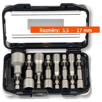 PROJAHN sada nástrčných hlavic 1/4", 5,5-17mm, délka 65mm, 3784-93