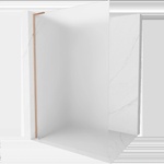 Mexen Kioto L душ стена Walk-in 90 x 200 см, матова, четкана мед - 800-090-103-65-30 (800-090-103-65-30)