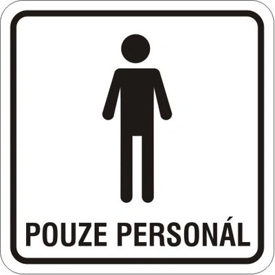 RAFO Samolepka Personál/ Pouze personal Varianta: Pouze personál, Velikosti: 8 x 8 cm