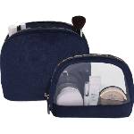 Stackers Козметични чантички Stackers Nested Velvet морскосини 2 бр (76291)
