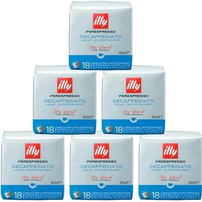 Illy IperEspresso Decaffeinated bezkofeínová 6 x 18 kusov