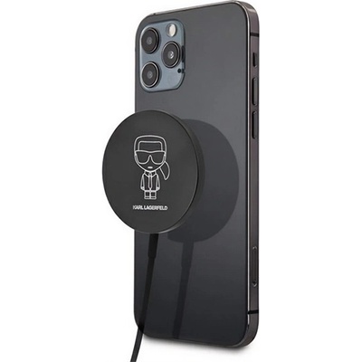 CG MOBILE iPhone 17 KARL LAGERFELD Настолно зарядно устройство 15W, 100cm, ЧЕРНО KLCBMSIKBK (KLCBMSIKBK)