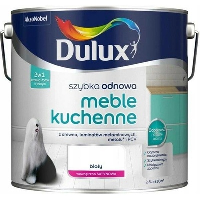 Barva barva na nábytek Dulux 2,5 l bílá polomatná