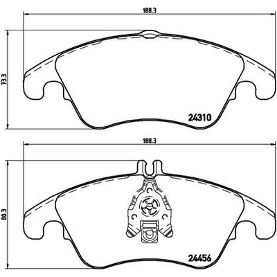 BREMBO Sada brzdových platničiek kotúčovej brzdy P50069X