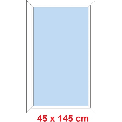 Soft Plastové okno 45x145 cm, FIX neotevíravé, Antracit struktura/bílá