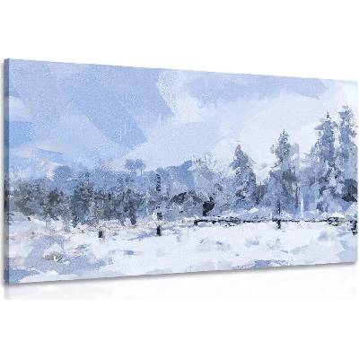 Obraz nadílka sněhu v lese - 40x30